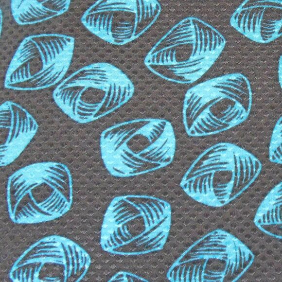 Vintage ALBERT NIPON Silk Blouse/Tunic, 8, Black/Blue, Geometric swirl - Picture 9 of 13